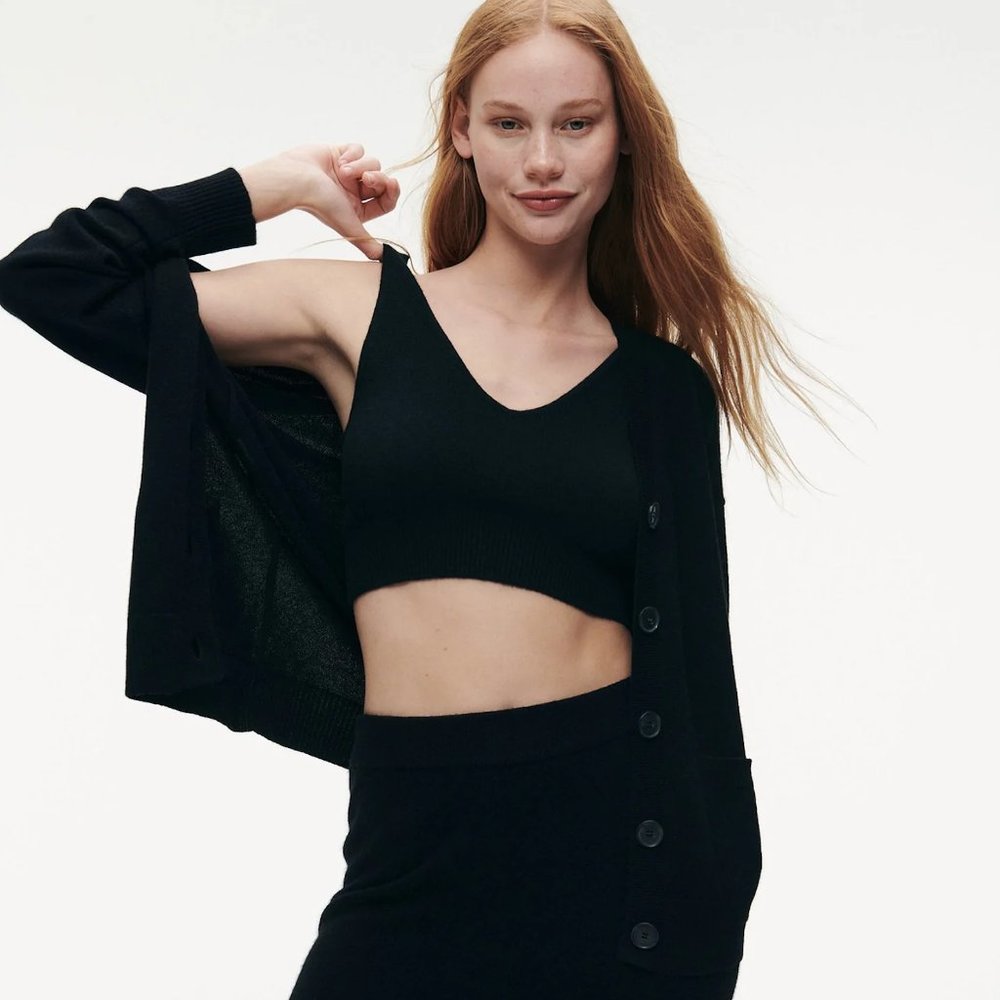 Naadam Cashmere Sweater and Crop Top